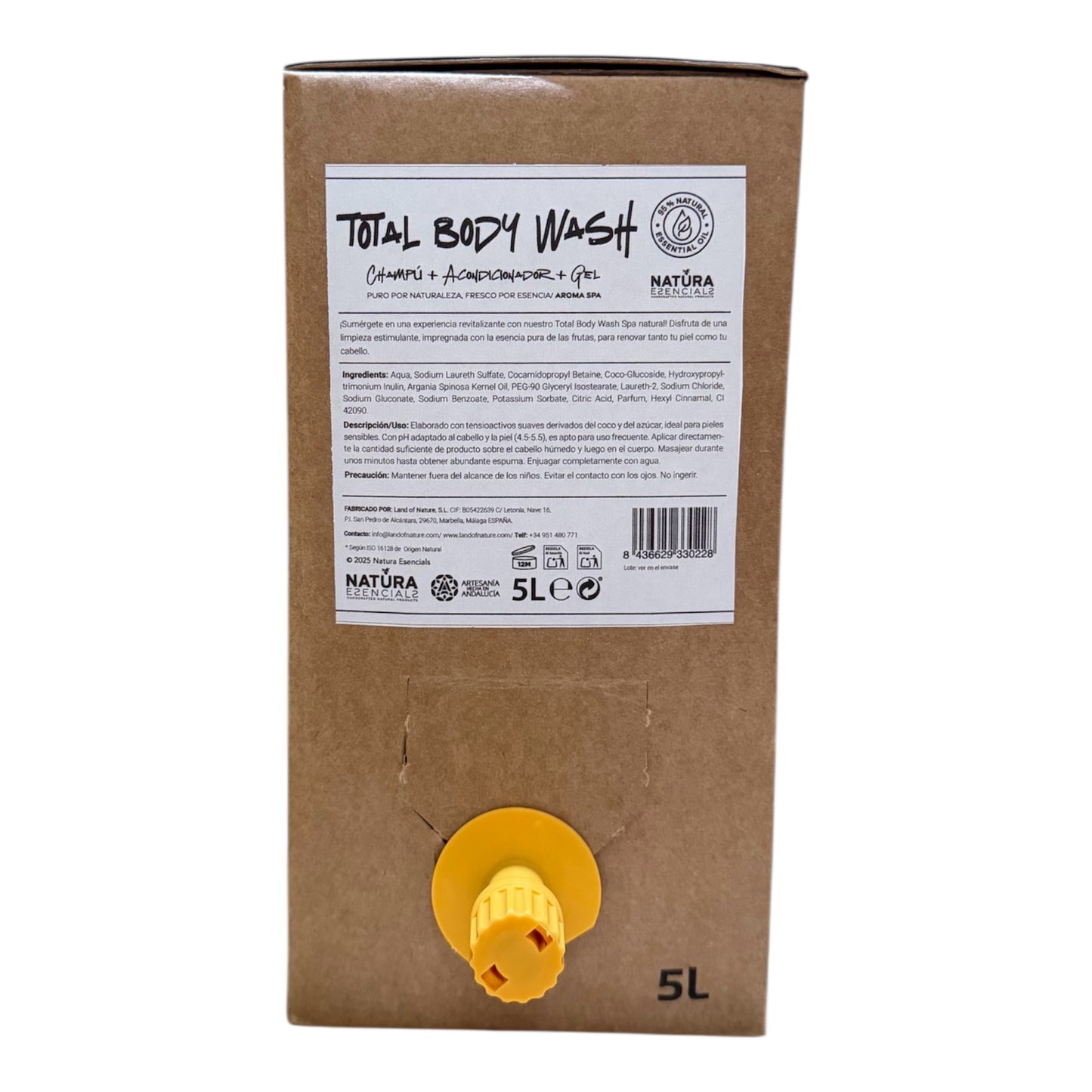 Total Body Wash natural para cuerpo y cabello | Natura Esencials